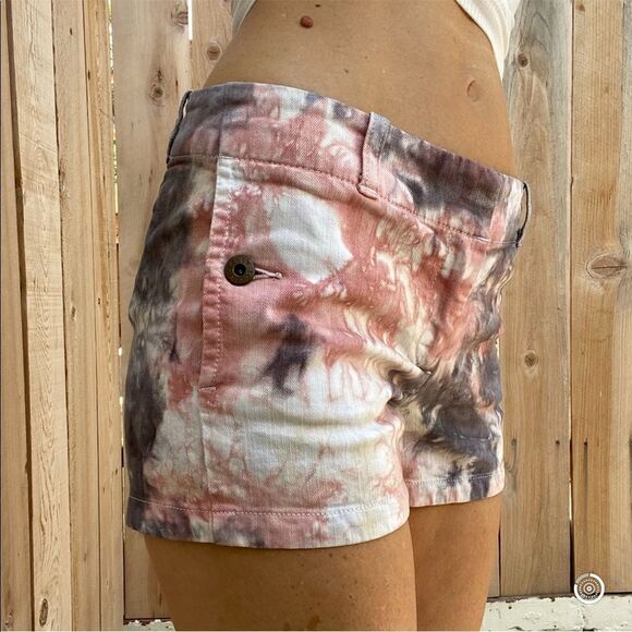 J Crew tie dyed denim shorts size 0 - Picture 4 of 7
